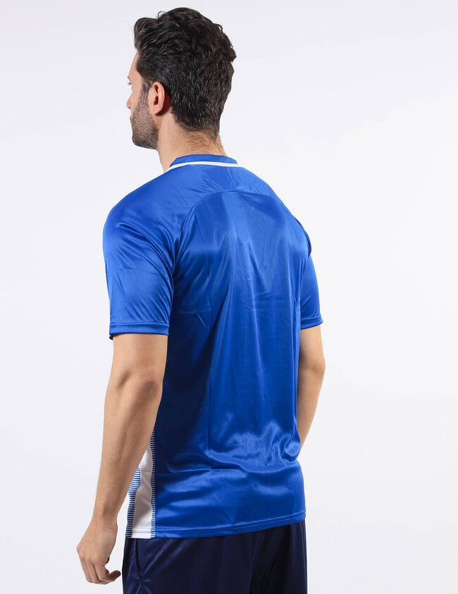 SHIRT TRATTO INTERLOCK AZZURRO/BIANCO