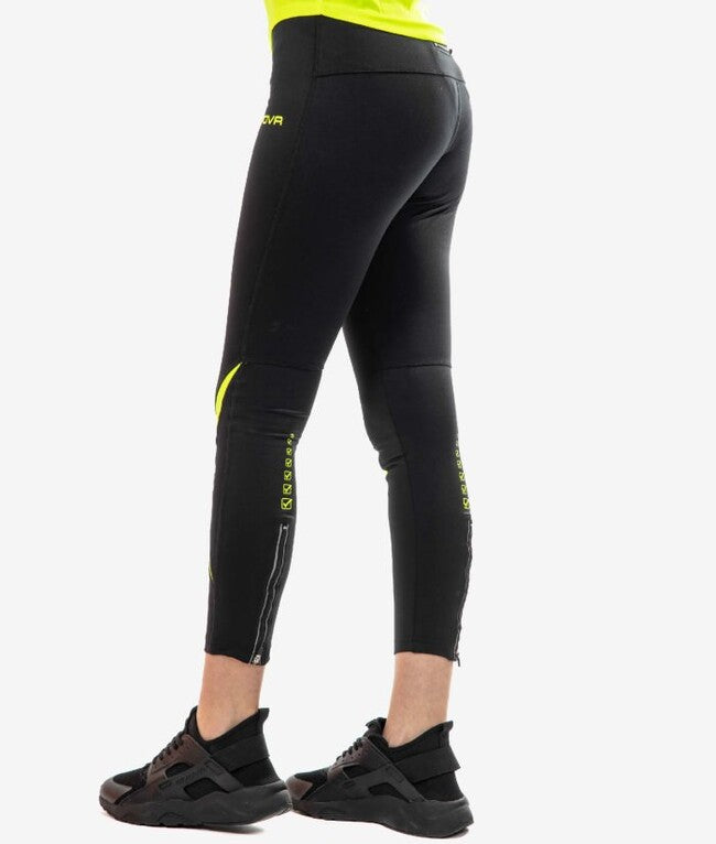 RUNNING LONG PANT NERO/GIALLO FLUO