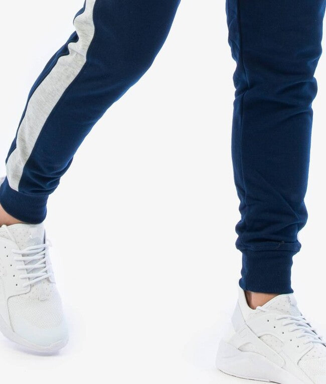 TUTA REVOLUTION FELPA GRIGIO  MELANGE CHIARO/BLU