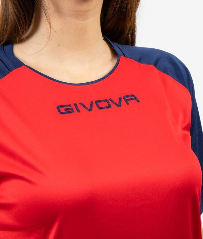 SHIRT CAPO INTERLOCK ROSSO/BLU
