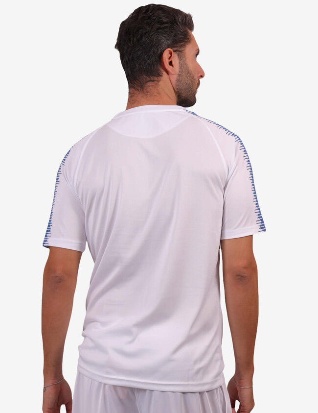 SHIRT CLUB IN MESH BIANCO/AZZURRO