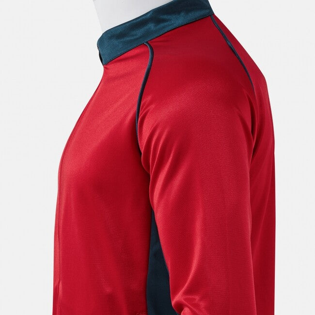 VINTAGE ECO RETRO FULL ZIP SWEATSHIRT RED DARK NAVY RED-NAVY