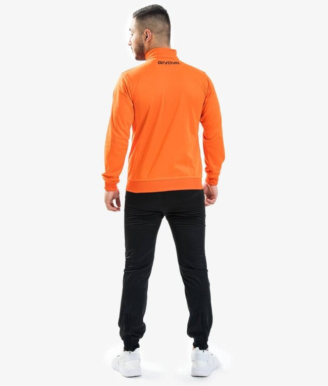 TUTA GIVOVA ONE FULL ZIP POLARFLEECE ARANCIO/NERO