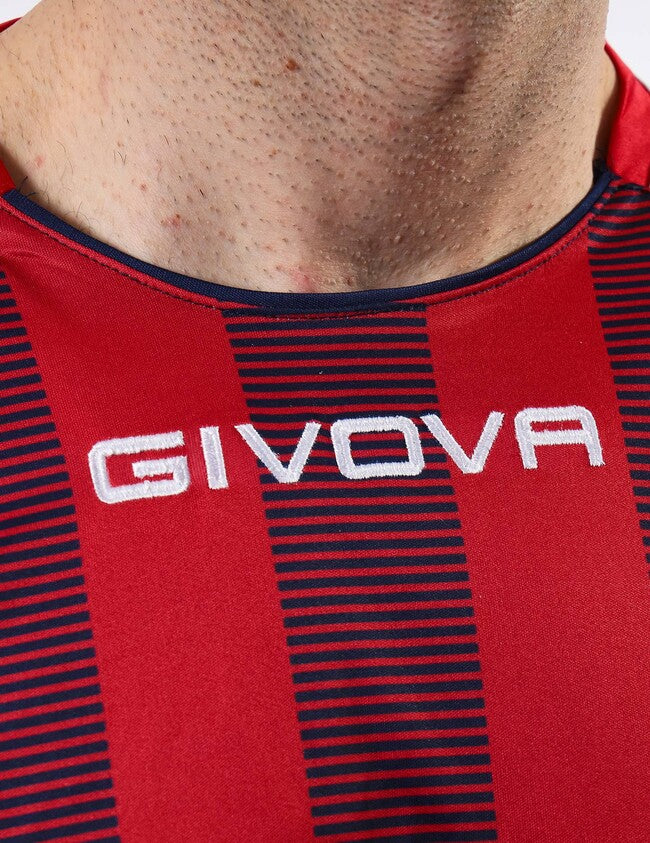 SHIRT TRATTO INTERLOCK BLU/ROSSO