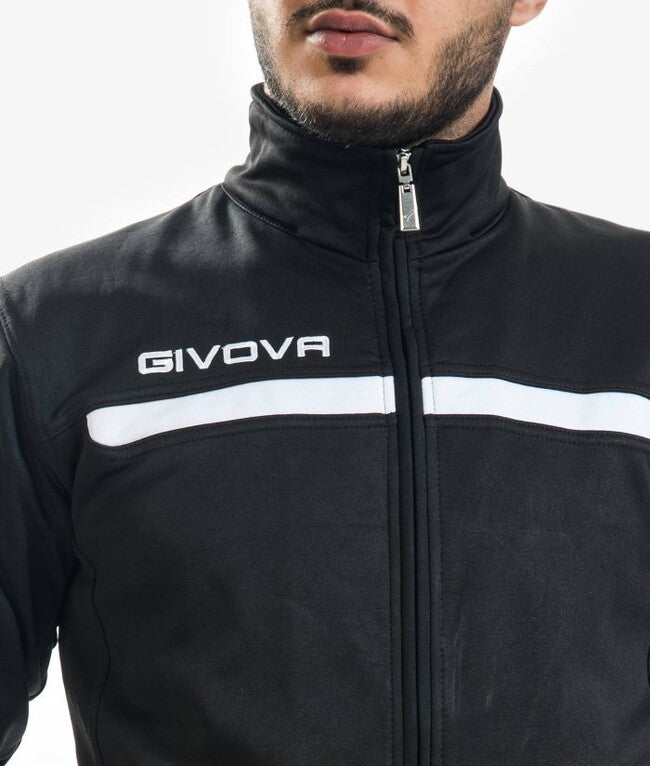 TUTA GIVOVA ONE FULL ZIP POLARFLEECE NERO/BIANCO