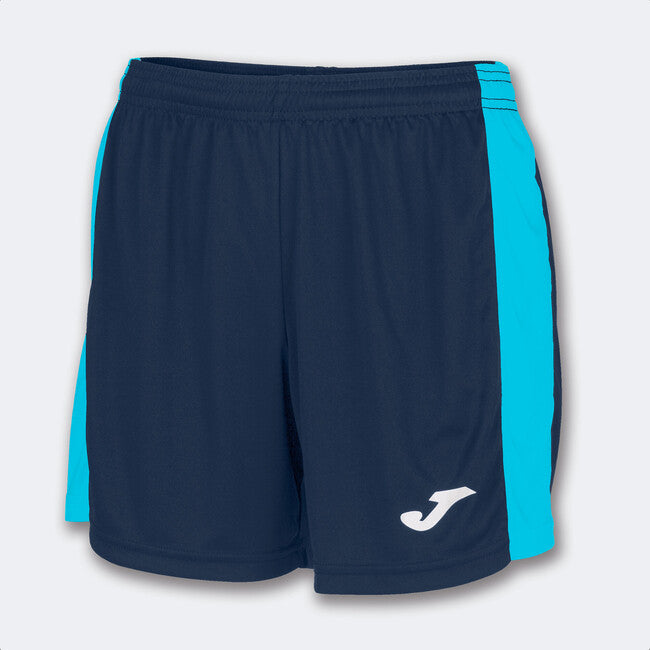 NAVY TURQUOISE FLUORO MAXI SHORTS NAVY-TURQUOISE