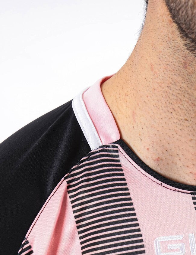 SHIRT TRATTO INTERLOCK ROSA/NERO