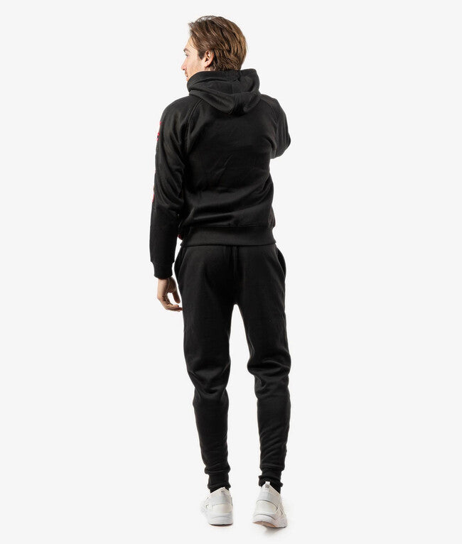 TUTA SUPER KING FELPA ROSSO/NERO