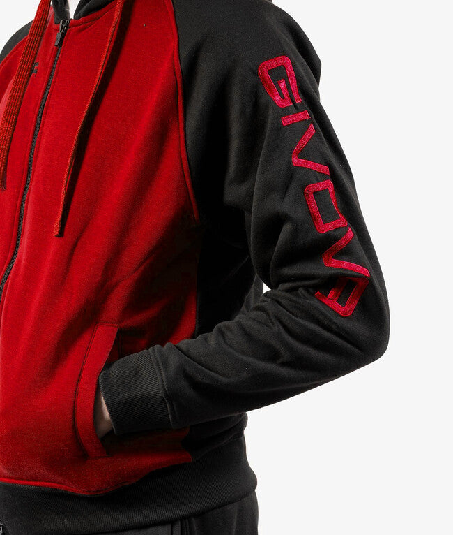 TUTA SUPER KING FELPA ROSSO/NERO