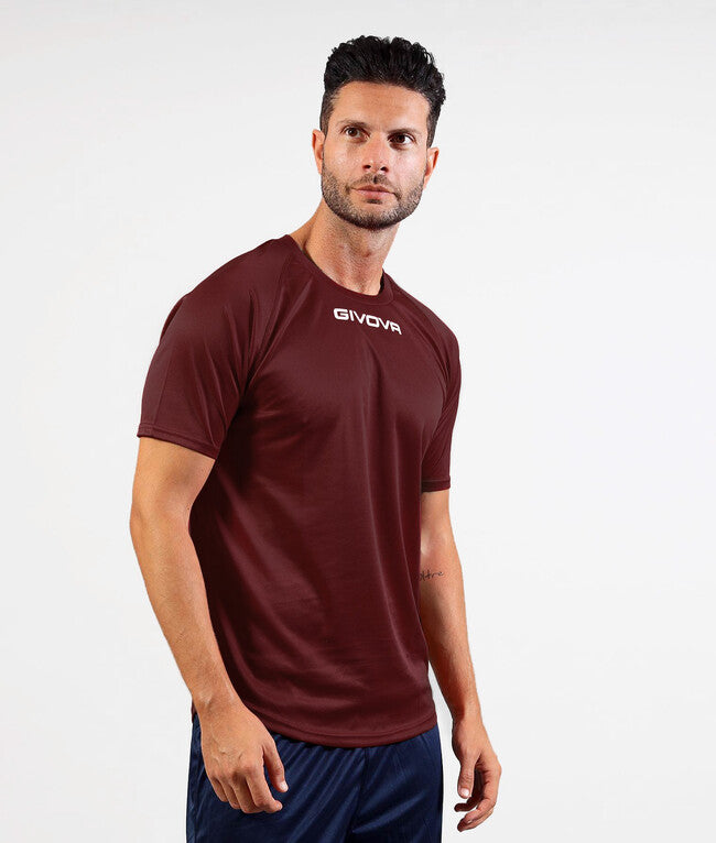 SHIRT GIVOVA ONE MICROFORATA GRANATA