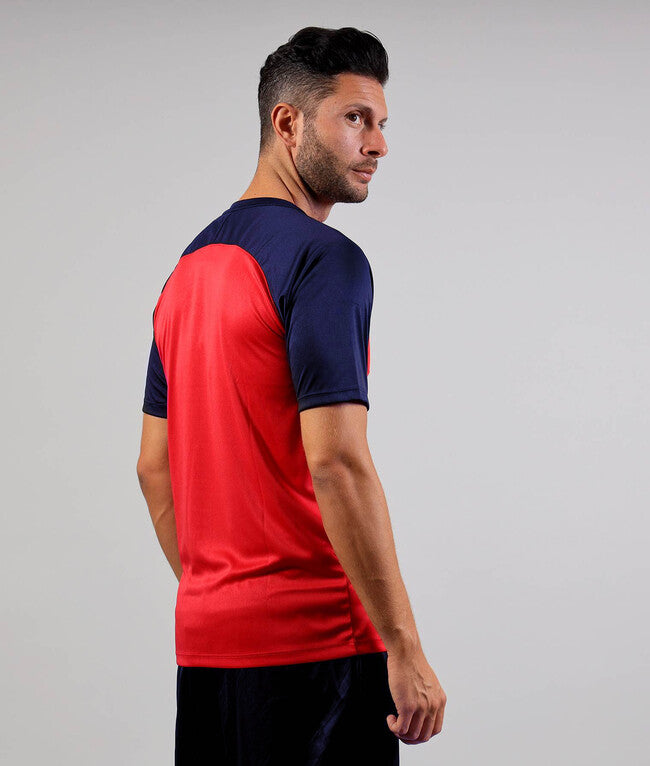 SHIRT CAPO INTERLOCK ROSSO/BLU
