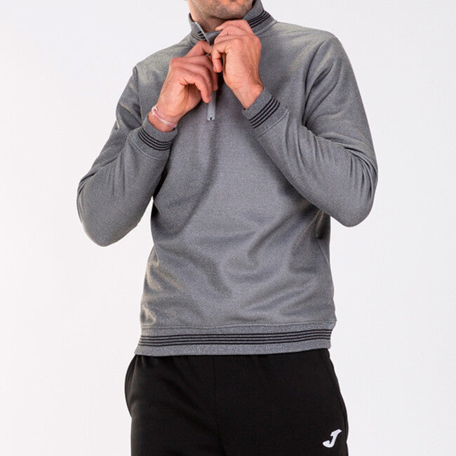 1/2 ZIP CAMPUS III MELANGE SWEATSHIRT GRIS MELANGE MEDIO