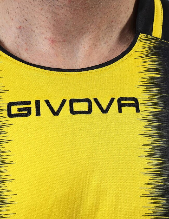 SHIRT STRIPE  M/C INTERLOCK GIALLO/NERO