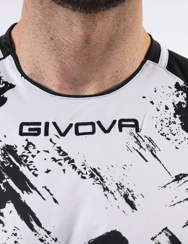 SHIRT ART INTERLOCK M/C BIANCO/NERO