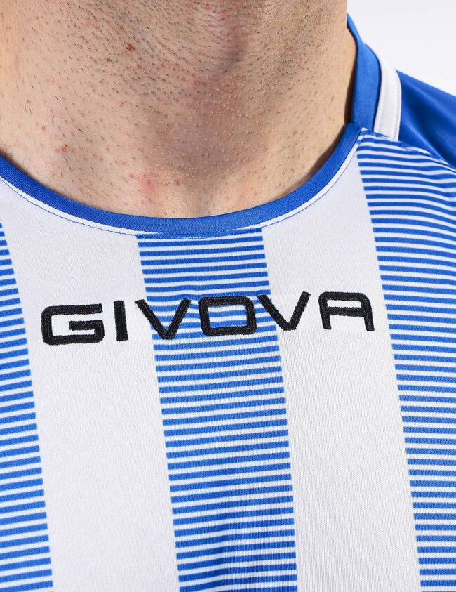 SHIRT TRATTO INTERLOCK AZZURRO/BIANCO