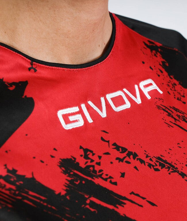 SHIRT ART INTERLOCK M/C ROSSO/NERO
