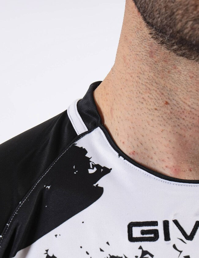 SHIRT ART INTERLOCK M/C BIANCO/NERO