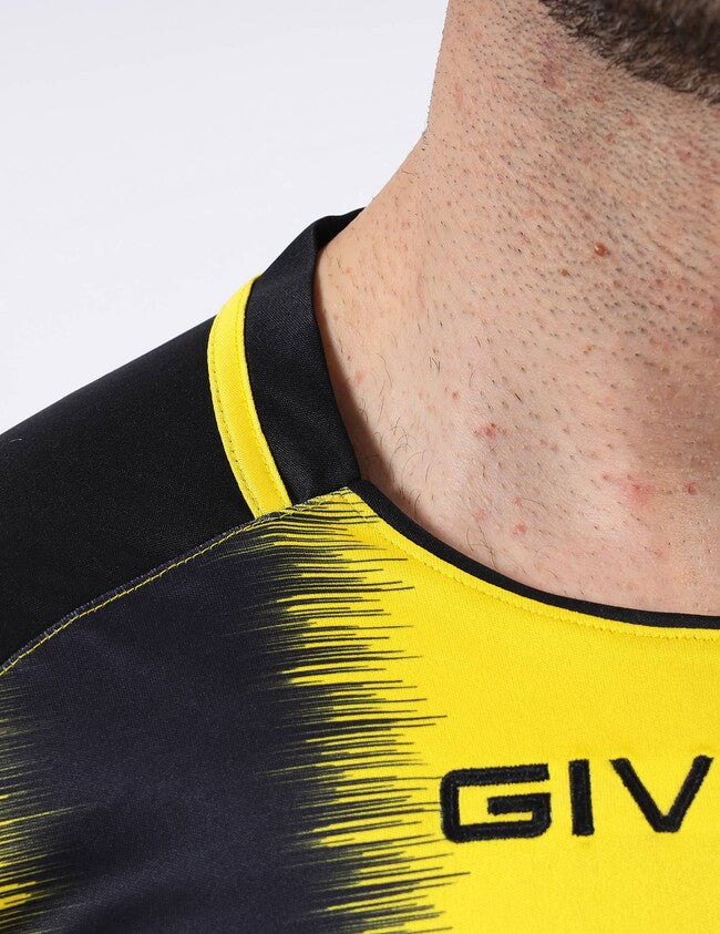SHIRT STRIPE  M/C INTERLOCK GIALLO/NERO