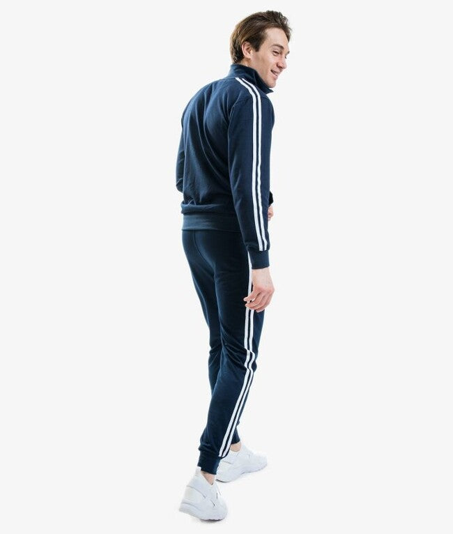 TUTA SCUOLA COTONE TERRY BLU/BLU