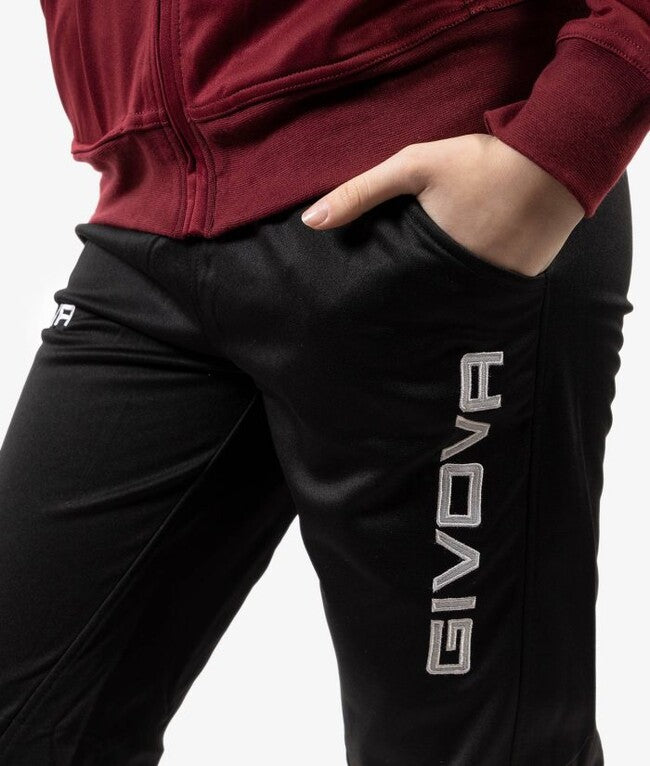 TUTA GIVOVA ONE FULL ZIP POLARFLEECE GRANATA/NERO