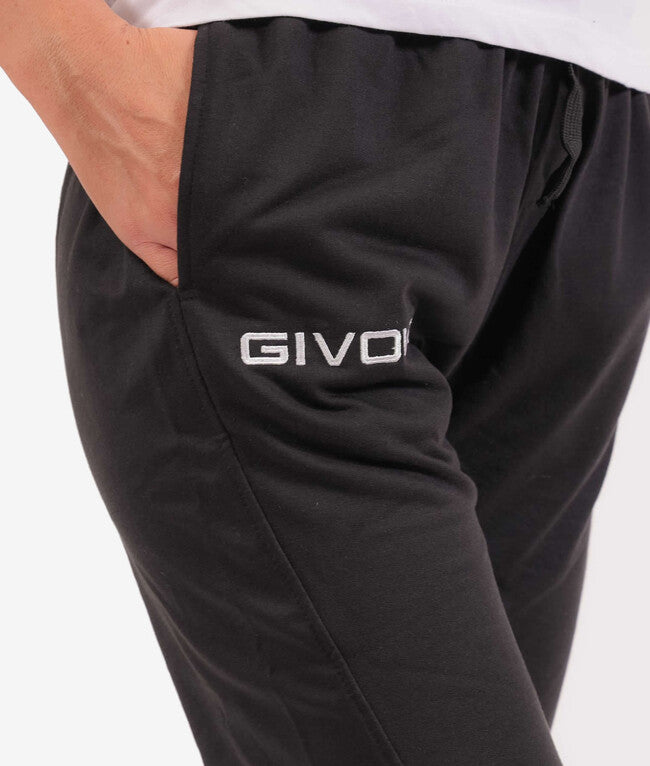 PANTA COTONE KING LOGO SMALL NERO