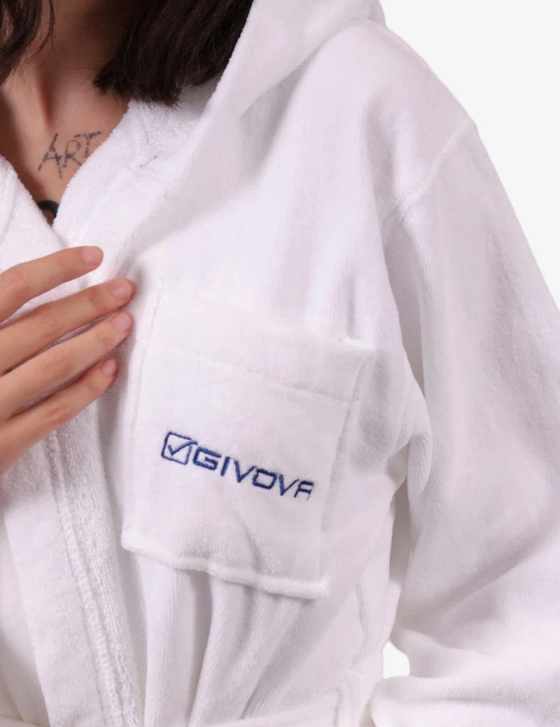 Халат ACCAPPATOIO SCATOLATO 100% COTTON SPUGNA бяло