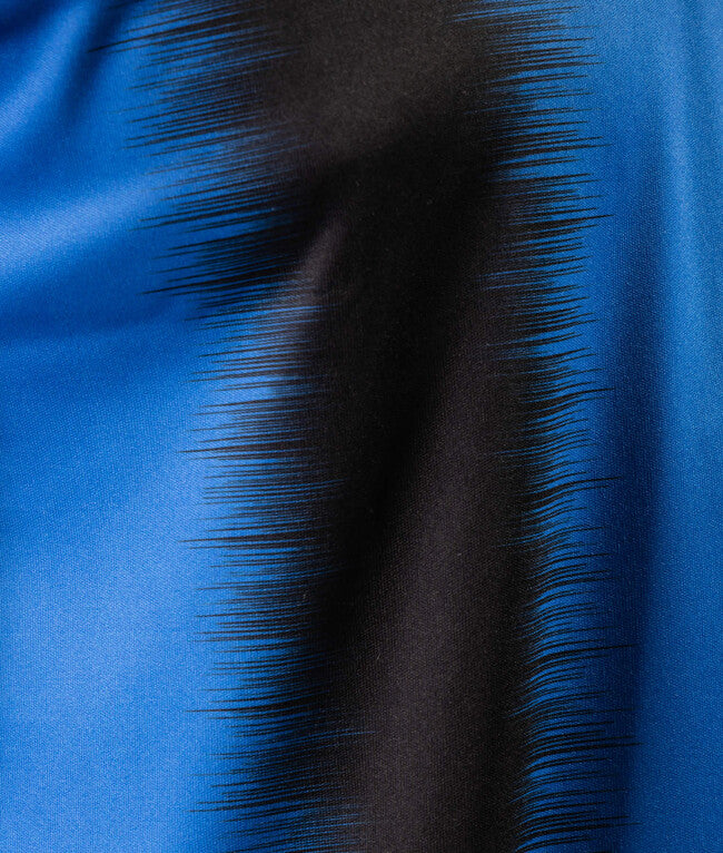 SHIRT STRIPE  M/C INTERLOCK NERO/AZZURRO