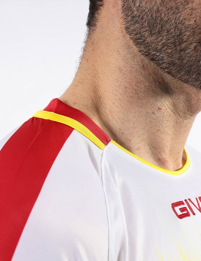 SHIRT RADIO INTERLOCK ROSSO/GIALLO