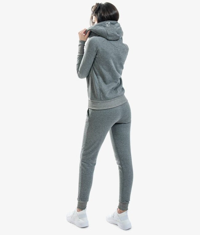 TUTA KING STAR DONNA FELPA GRIGIO SCURO/GRIGIO CHIARO