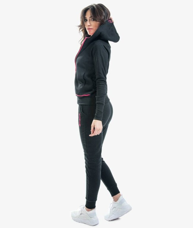 TUTA KING STAR DONNA FELPA NERO/FUXIA