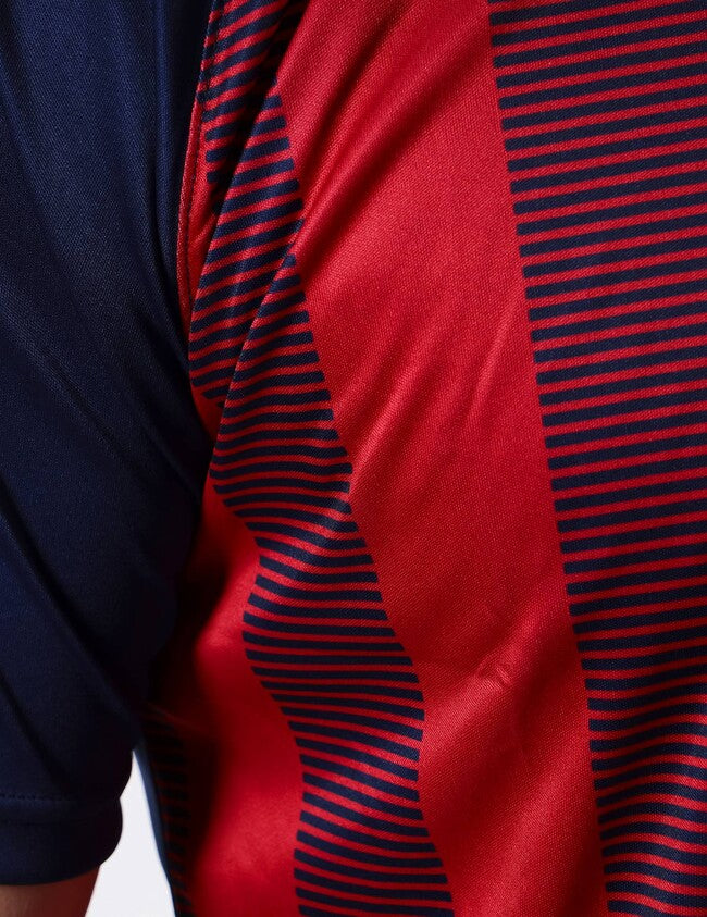 SHIRT TRATTO INTERLOCK BLU/ROSSO