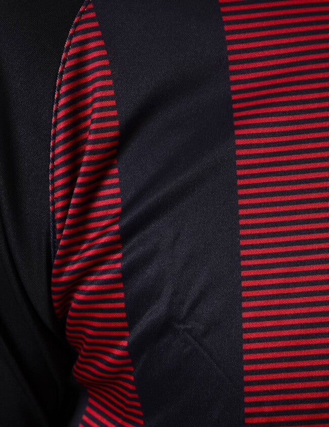 SHIRT TRATTO INTERLOCK NERO/ROSSO