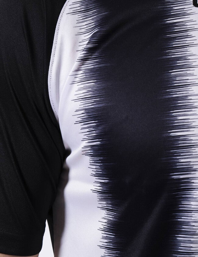SHIRT STRIPE  M/C INTERLOCK BIANCO/NERO