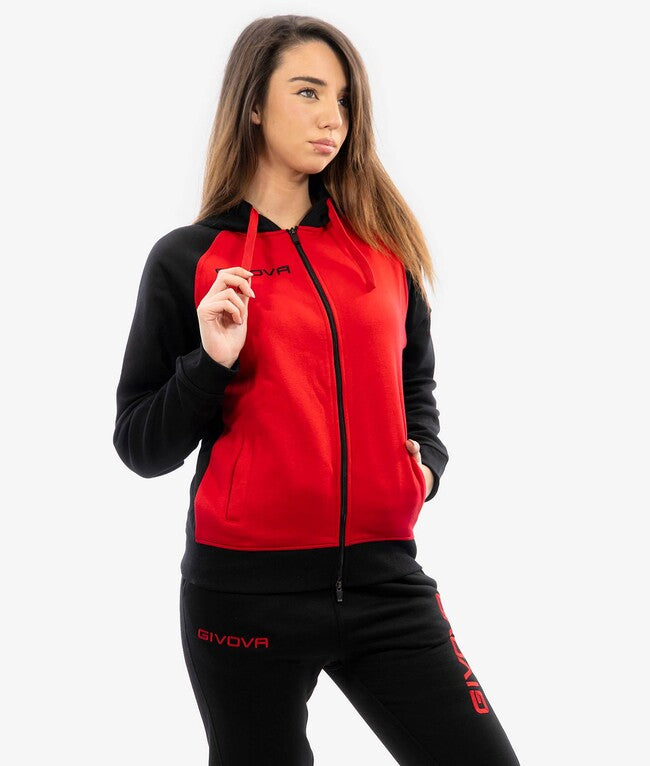 TUTA SUPER KING FELPA ROSSO/NERO