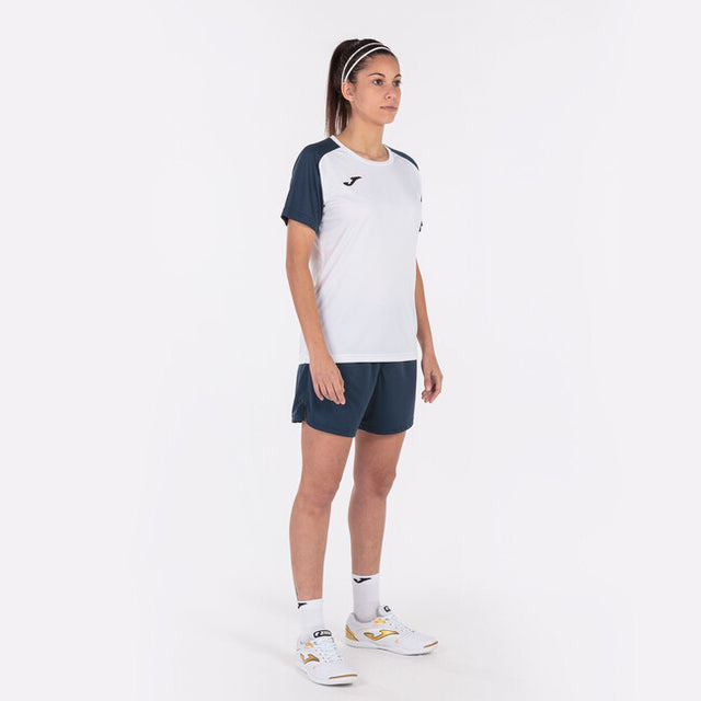 Дамски фланелка / тениска T-SHIRT ACADEMY IV SHORT SLEEVE бяло морско синьо