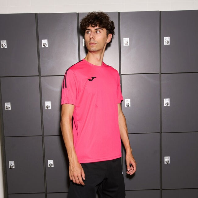 Фланелка / тениска OLIMPIADA ALL SPORT SHORT SLEEVE T-SHIRT фуксия черно