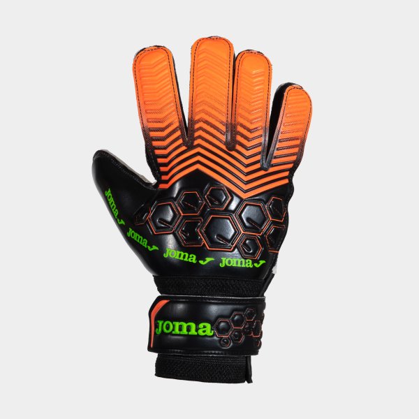 Вратарски ръкавици CALCIO GOALKEEPER GLOVES коралово флуоресцентно черно