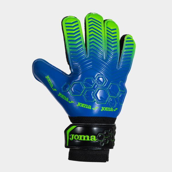 Вратарски ръкавици CALCIO GOALKEEPER GLOVES азурно флуоресцентно зелено