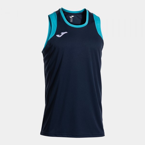 Баскетболен екип (фланелка) CANCHA SLEEVELESS SHIRT оранжево - тъмно морско синьо-тюркоазено