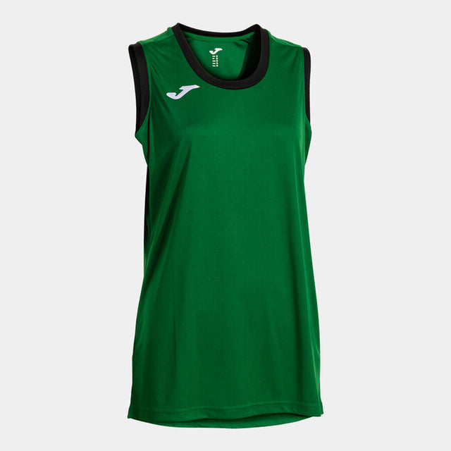 Дамски баскетболен екип (фланелка) CANCHA SLEEVELESS SHIRT зелено черно