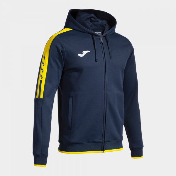 Суитшърт с качулка OLIMPIADA ZIP-UP HOODIE морско синьо жълто