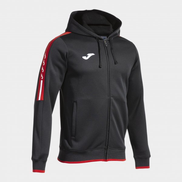 Суитшърт с качулка OLIMPIADA ZIP-UP HOODIE черно червено