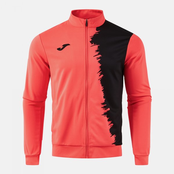 Суитшърт CITY III FULL ZIP SWEATSHIRT тъмно морско синьо - коралово флуоресцентно черно