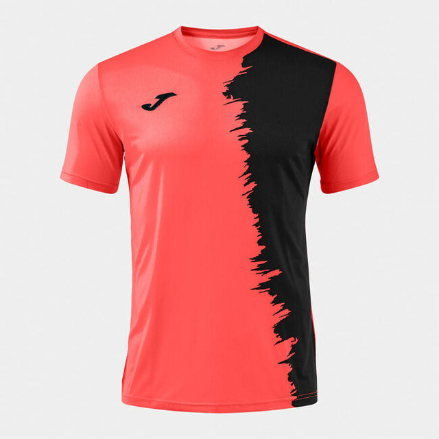 Тениска CITY III SHORT SLEEVE T-SHIRT тъмно морско синьо - коралово флуоресцентно черно