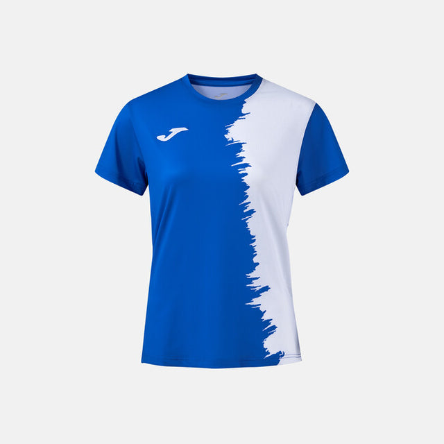 Дамски тениска CITY III SHORT SLEEVE T-SHIRT тъмно морско синьо - азурно бяло