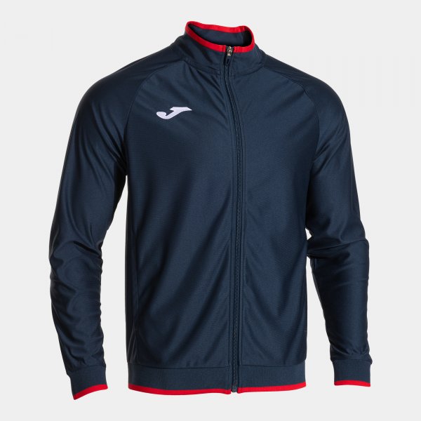Суичър с цип COMBI PREMIUM FULL ZIP SWEATSHIRT морско синьо червено