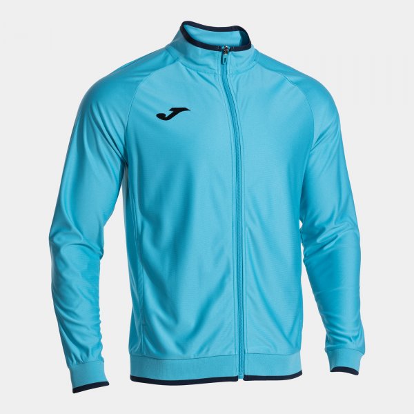 Суичър с цип COMBI PREMIUM FULL ZIP SWEATSHIRT флуоресцентно тюркоазено