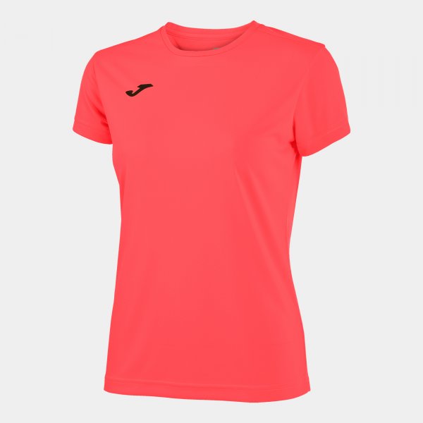 Дамски тениска с къс ръкав COMBI WOMAN SHORT SLEEVE T-SHIRT коралово флуоресцентно