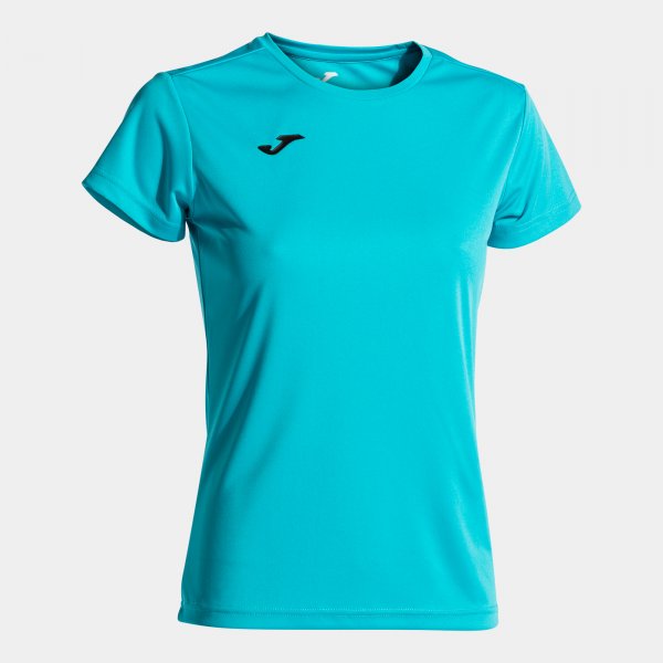 Дамски фланелка / тениска COMBI WOMAN SHORT SLEEVE T-SHIRT флуоресцентно тюркоазено