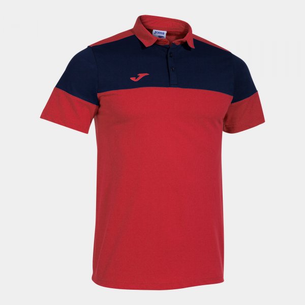 Поло блуза CREW V SHORT SLEEVE POLO червено морско синьо